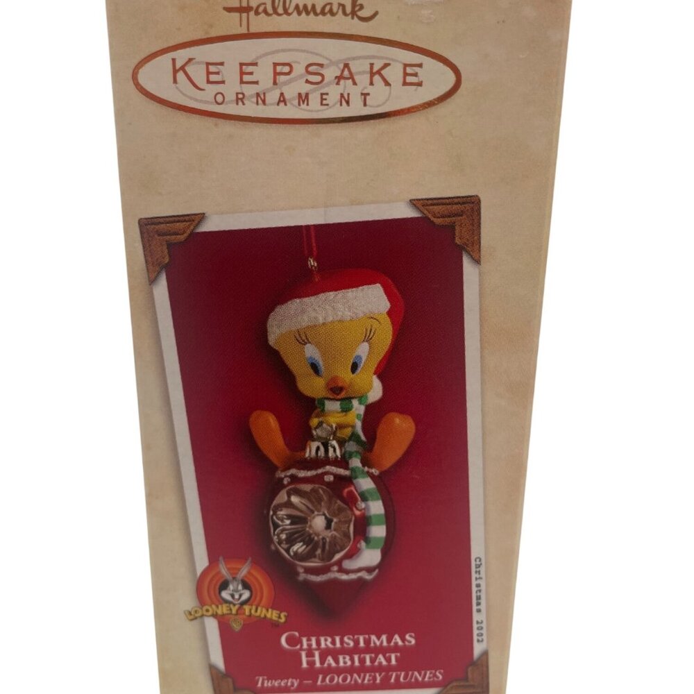 Hallmark Keepsake Ornament Christmas Habitat Tweety Looney Tunes 2002 Vintage